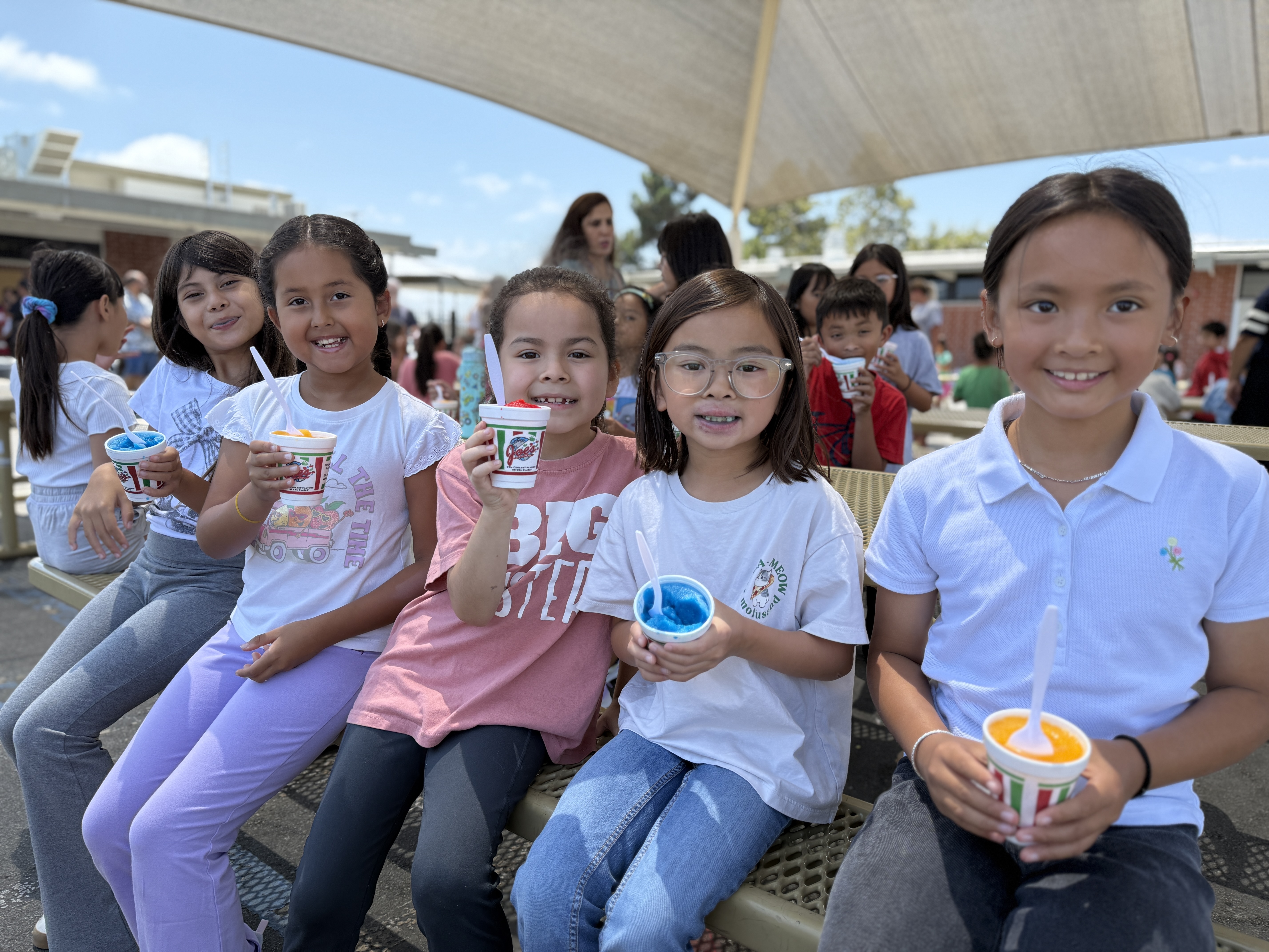 Mustangs enjoying Joe's Italian Ice 