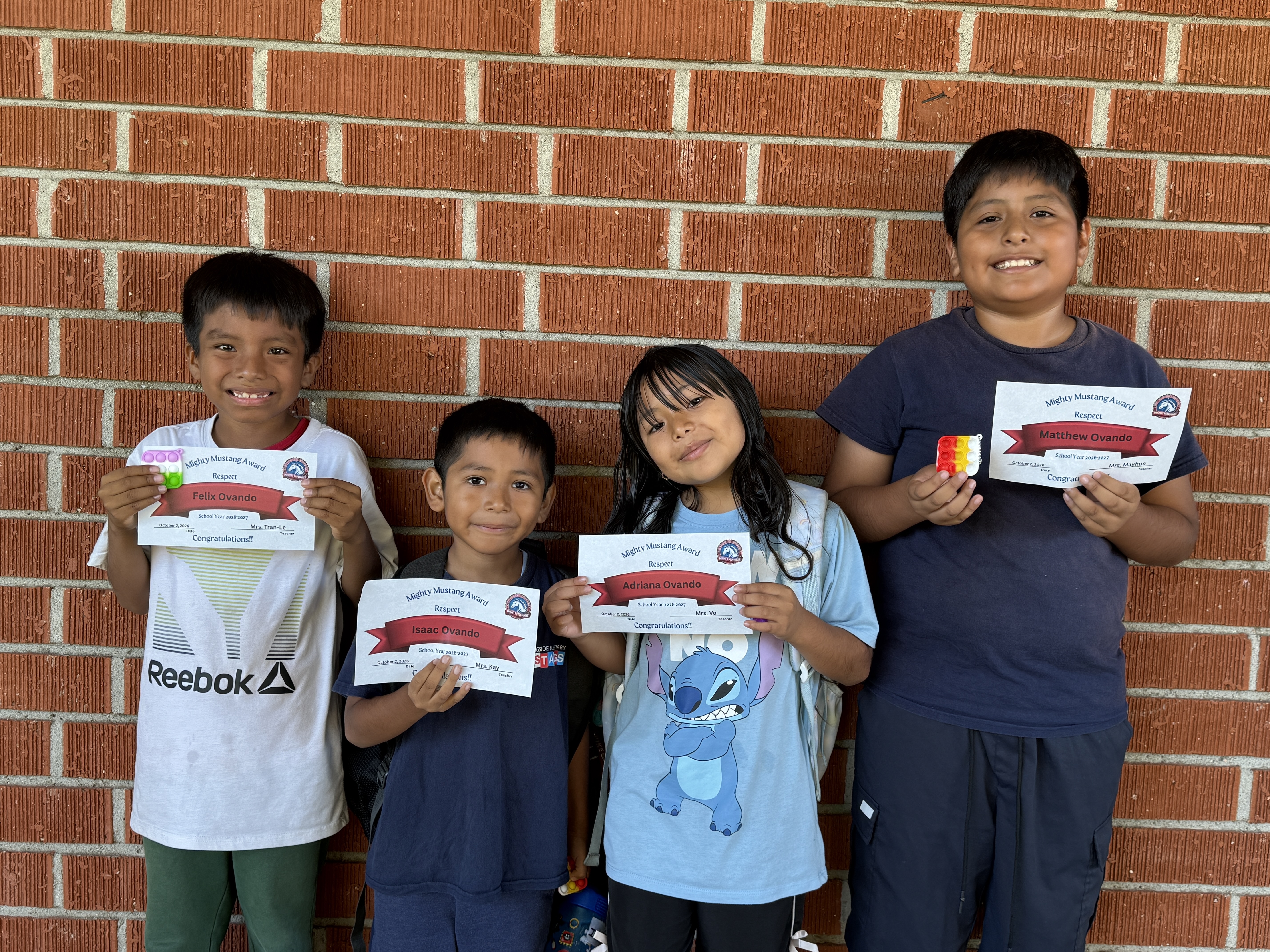 The Ovando siblings and their cousin Felix all winning awards for respect!